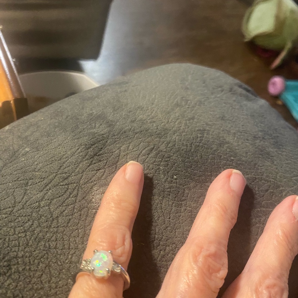 Elegant Silver Opal Ring